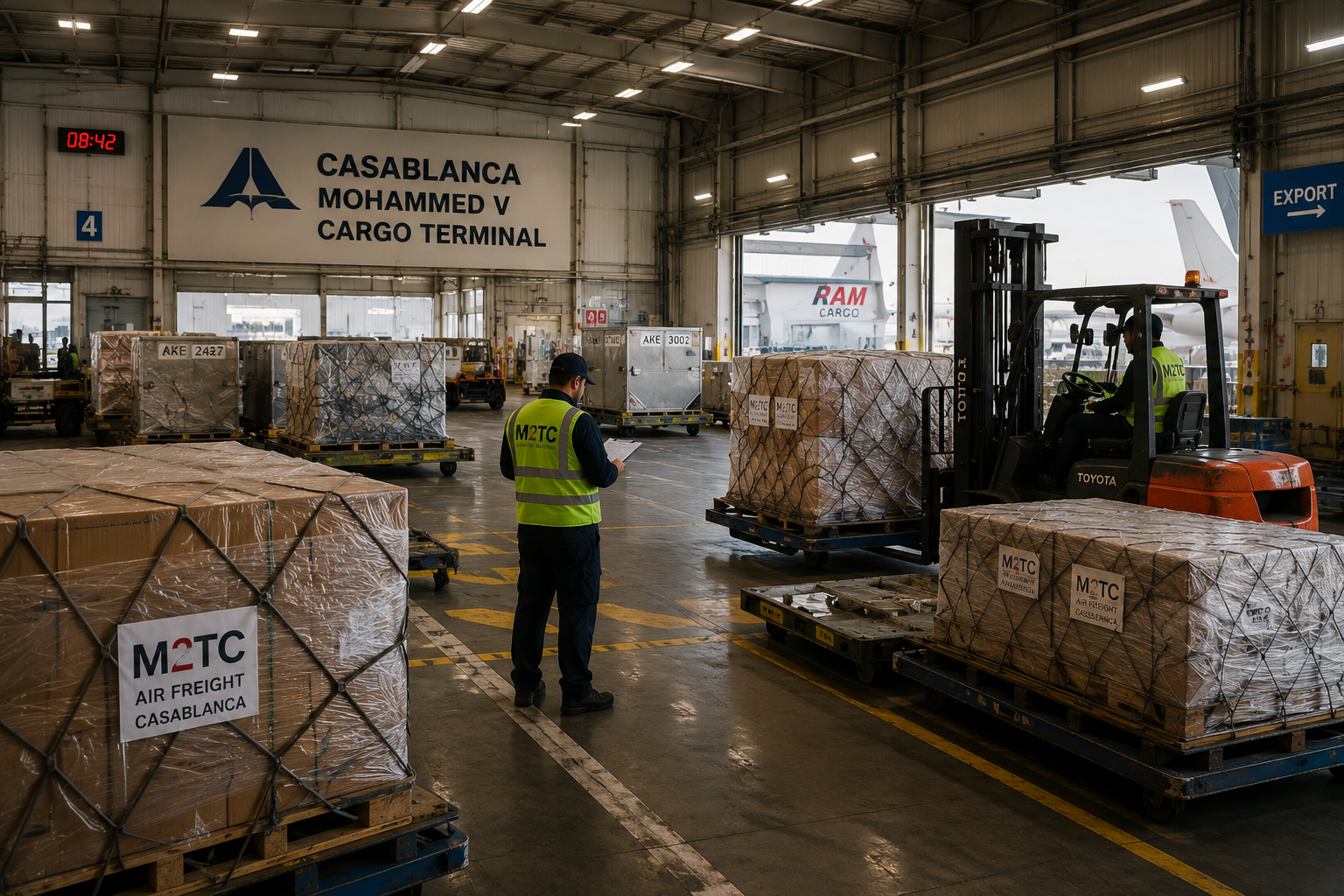Air cargo handling at Casablanca airport