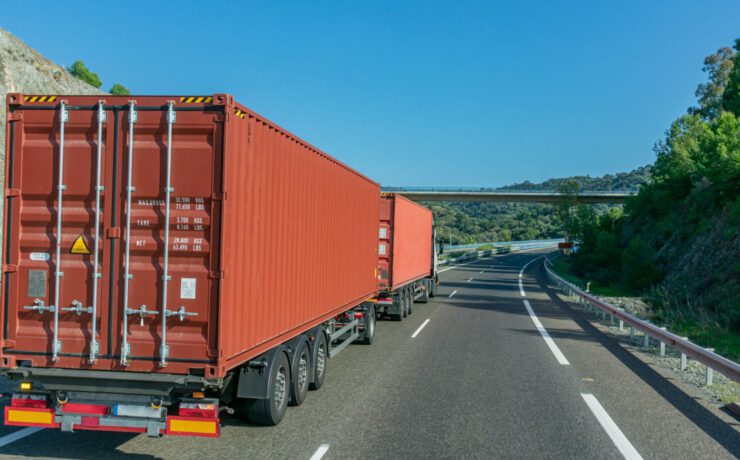 Road transport logistics truck Morocco cargo delivery